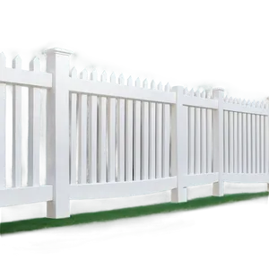 Elegant White Vinyl Fence Png 90 PNG image