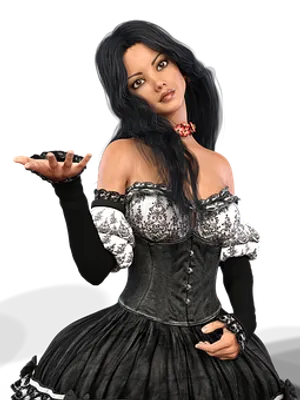 Elegant_ Woman_in_ Vintage_ Dress