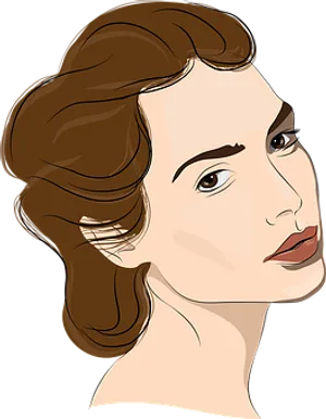 Elegant Woman Portrait Illustration