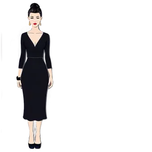 Elegant Woman Portrait PNG Unq70