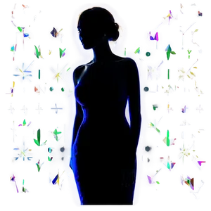 Elegant Woman Silhouette PNG Wlw