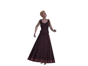 Elegant Womanin Long Dress