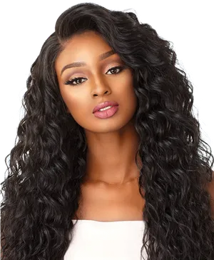 Elegant Womanwith Long Curly Hair