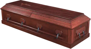 Elegant Wooden Casket PNG image