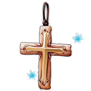 Elegant Wooden Cross Png 05252024 PNG image