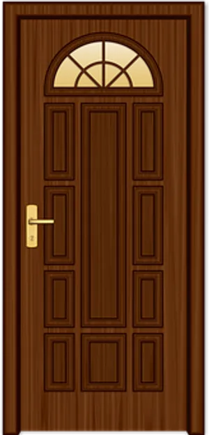 Elegant Wooden Doorwith Glass Panel.jpg