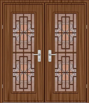 Elegant Wooden Double Doors