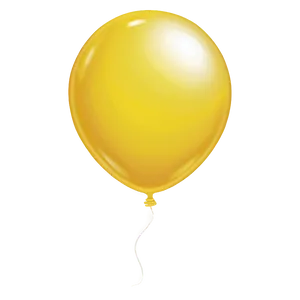 Elegant Yellow Balloon PNG Bwu PNG
