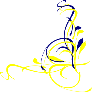 Elegant Yellow Floral Corner Design PNG image