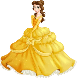 Elegant Yellow Gown Princess
