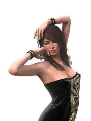 Elegant3 D Model Pose