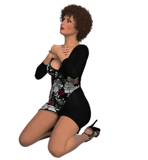 Elegant3 D Model Pose PNG image