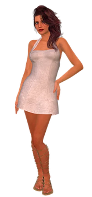 Elegant3 D Model Woman