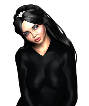 Elegant3 D Woman Portrait
