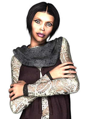 Elegant3 D Woman Portrait