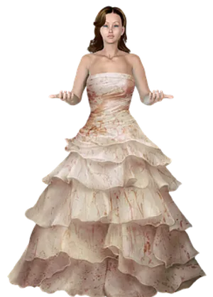 Elegant3 D Womanin Gown