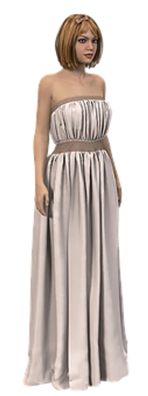 Elegant3 D Womanin White Dress