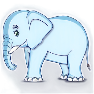 Elephant Cartoon Art Png 06212024 PNG image