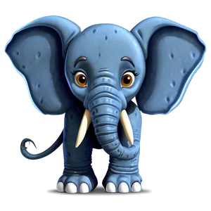 Elephant Cartoon Character Png Ade PNG image