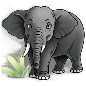 Elephant Cartoon For Coloring PNG 06212024 PNG
