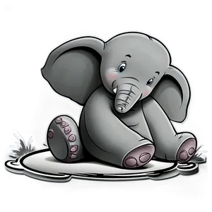 Elephant Cartoon For Coloring PNG 06212024 PNG