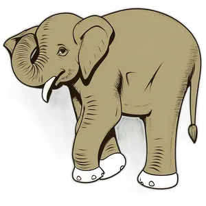 Elephant Cartoon For Coloring PNG 61