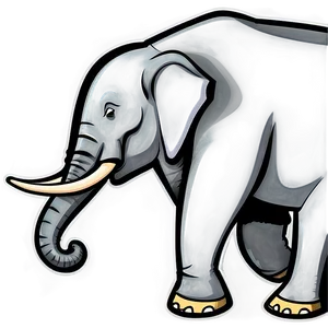 Elephant Cartoon Icon PNG 06212024