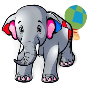 Elephant Cartoon In Circus PNG Vvb PNG