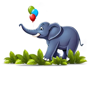 Elephant Cartoon In Jungle PNG 06212024