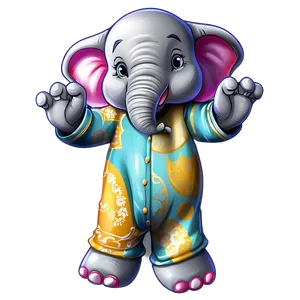 Elephant Cartoon In Pajamas PNG 91 PNG