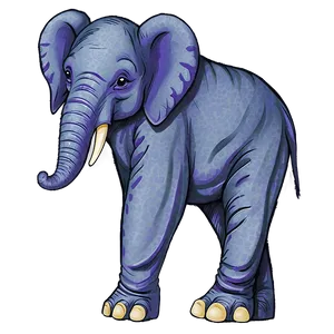 Elephant Cartoon In Pajamas PNG Wte PNG