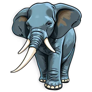 Elephant Cartoon In Water PNG 06212024