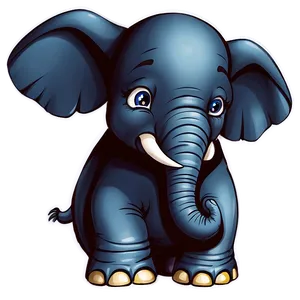 Elephant Cartoon With Book PNG 06212024 PNG