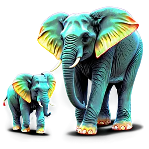 Elephant Family Cartoon Png 4 PNG image