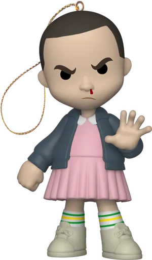 Eleven Stranger Things Keychain PNG image