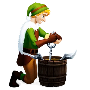 Elf Blacksmith Crafting PNG 05232024