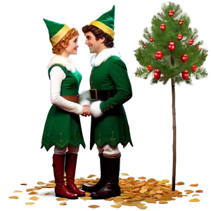 Elf Couple In Love PNG Xlk