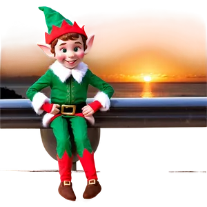Elf Enjoying Sunrise PNG Viw39 PNG