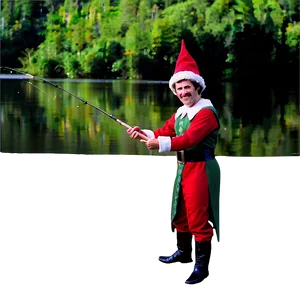 Elf Fishing By The River PNG Fev PNG