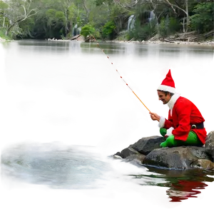 Elf Fishing By The River PNG Wqo4 PNG