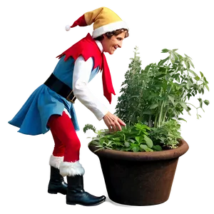 Elf Gathering Herbs PNG 05232024 PNG