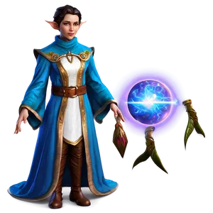 Elf Healer With Magic PNG Mco38