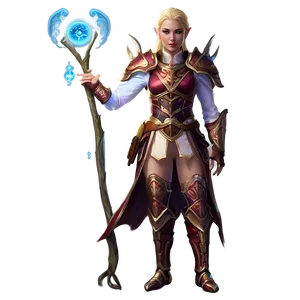 Elf Healer With Magic PNG Oma
