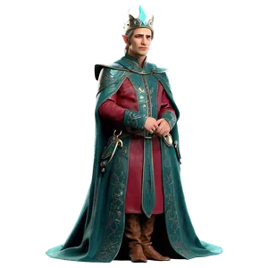 Elf King On Throne PNG Hfg93