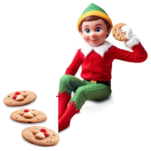 Elf Shelf Cookie Mischief PNG Exk PNG