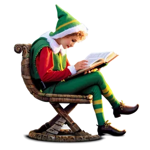 Elf With Magical Book PNG Fba PNG