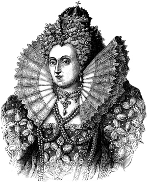 Elizabethan Era Queen Illustration
