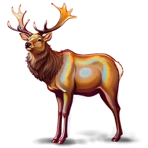 Elk Digital Art PNG Drk PNG