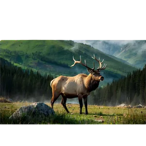 Elk In Mountains PNG Xvb PNG
