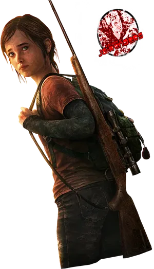 Ellie The Lastof Us Render PNG image